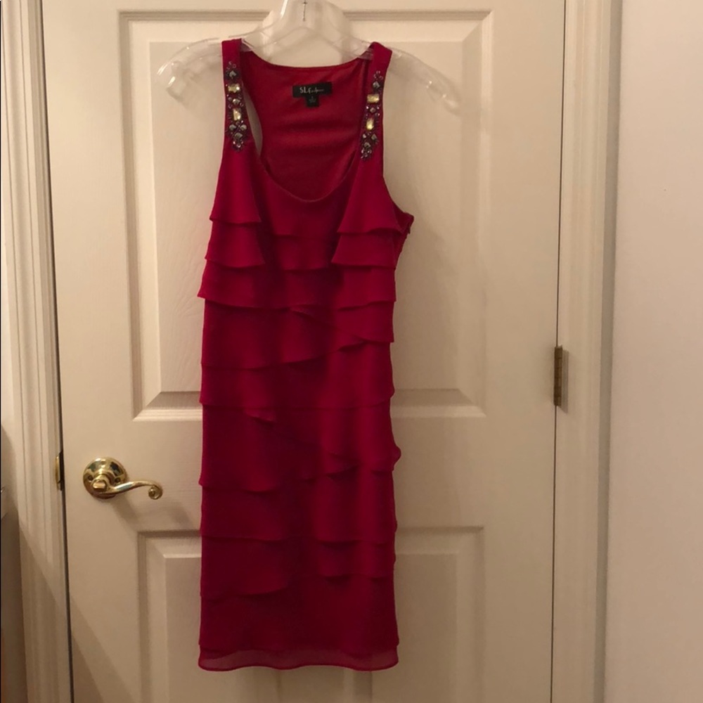 Red cocktail dress by S.L.fashion size 8 ladies